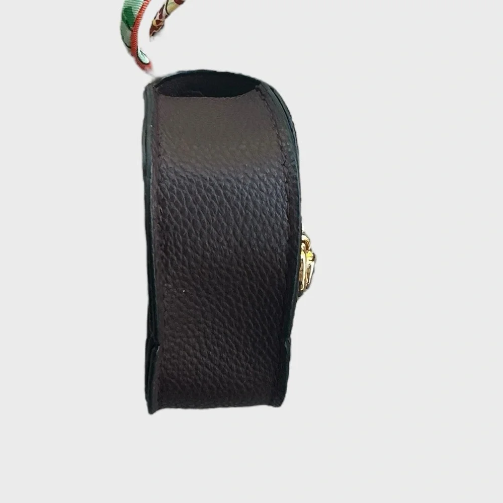 Mini Purse Charm Keychain Brown Faux Leather AirPods Case Bag Charm